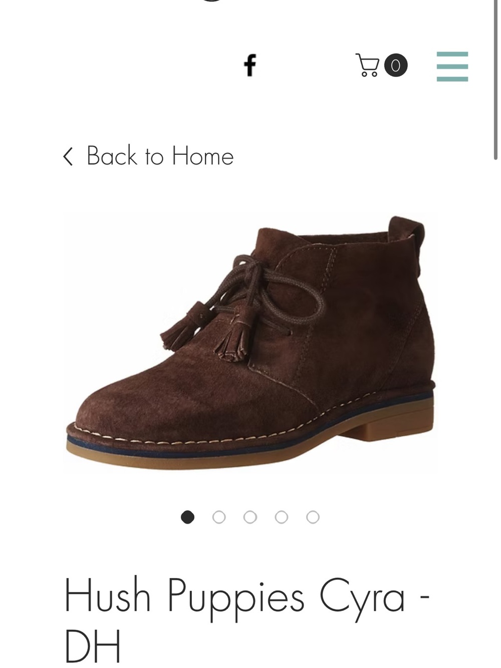 Hush Puppies Cyra Suede Tassel Ankle Boot in Dark Brown